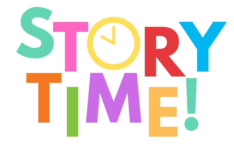 Colorful storytime logo