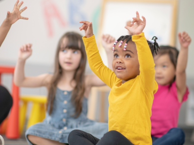 Group of little ones engaging in a Storytime