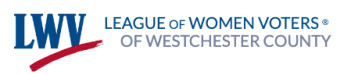 The League of Women Voters Westchester County logo
