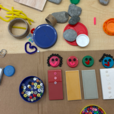 Image of various materials on a table 