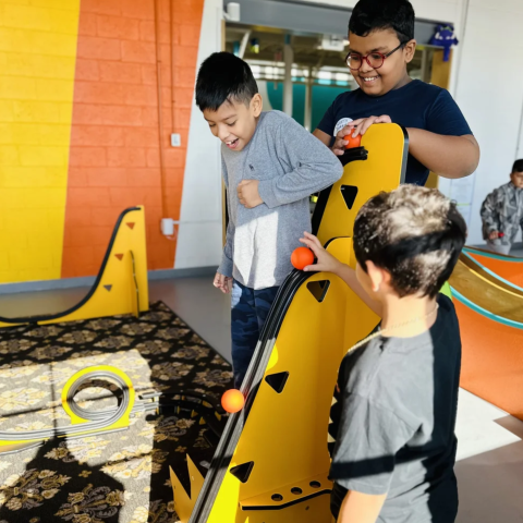 Image of a ball run at Westchester Children's Musem