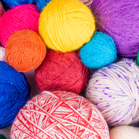 Image of colorful balls of yarn