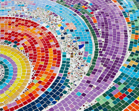 Photo of a colorful moasic