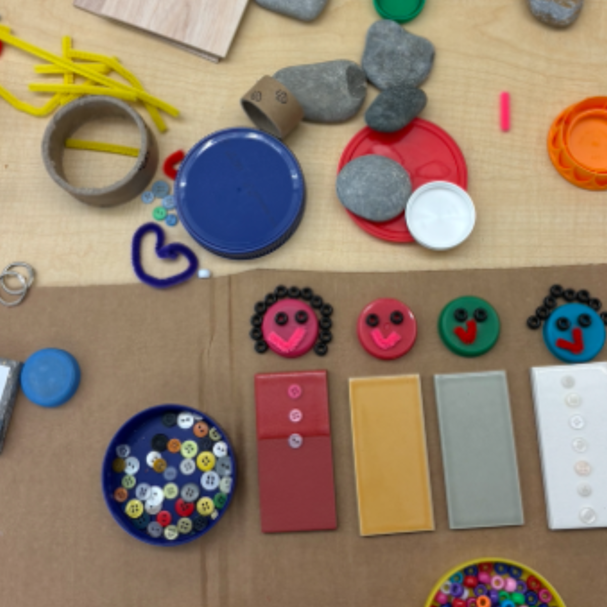 Image of various materials on a table 