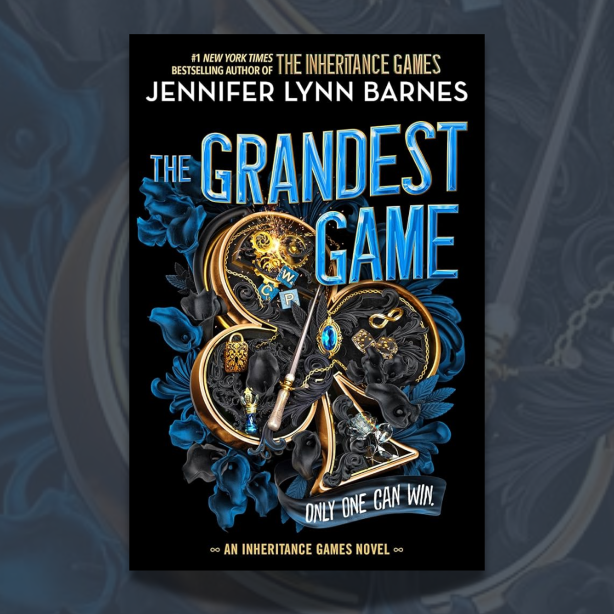 Image of the The Grandest Game book cover on a patterned background