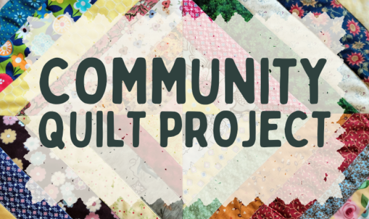 Image of a quilt with the words Community Quilt 